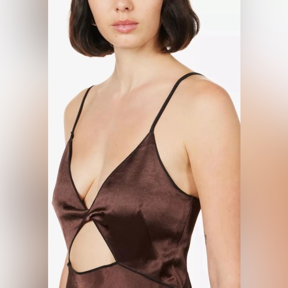 Bec & Bridge Hazel Maxi Dress Chocolate Brown Black Size US 6 NWT - Picture 10 of 13